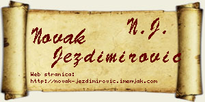 Novak Jezdimirović vizit kartica
